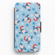 Cartoon Donkey Stars Pattern Flip / Wallet Phone Case 1