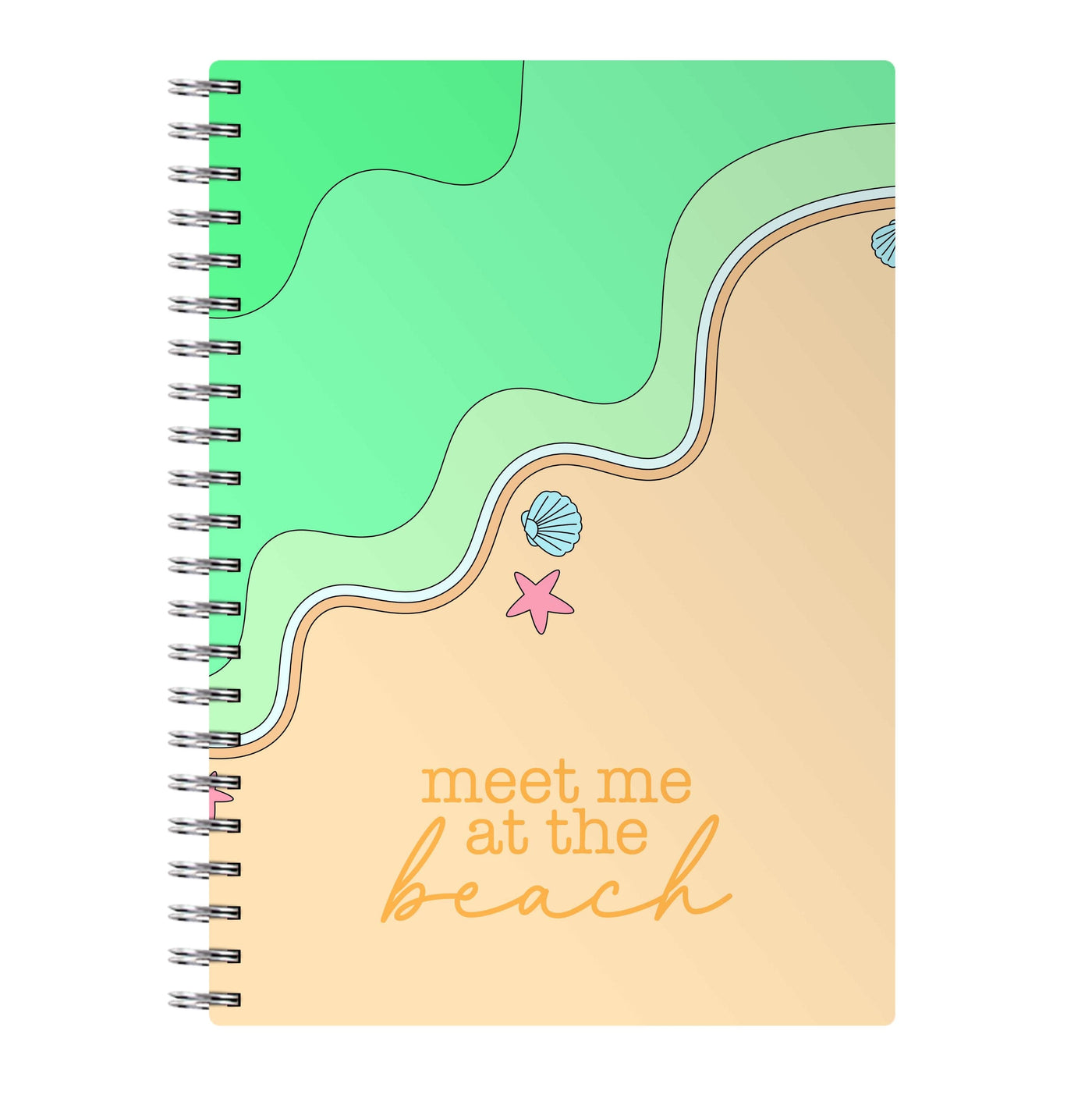 Meet Me At The Beach - Summer Notebook