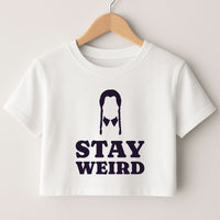 Stay Weird Purple Crop top