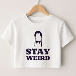 Stay Weird Purple Crop Top