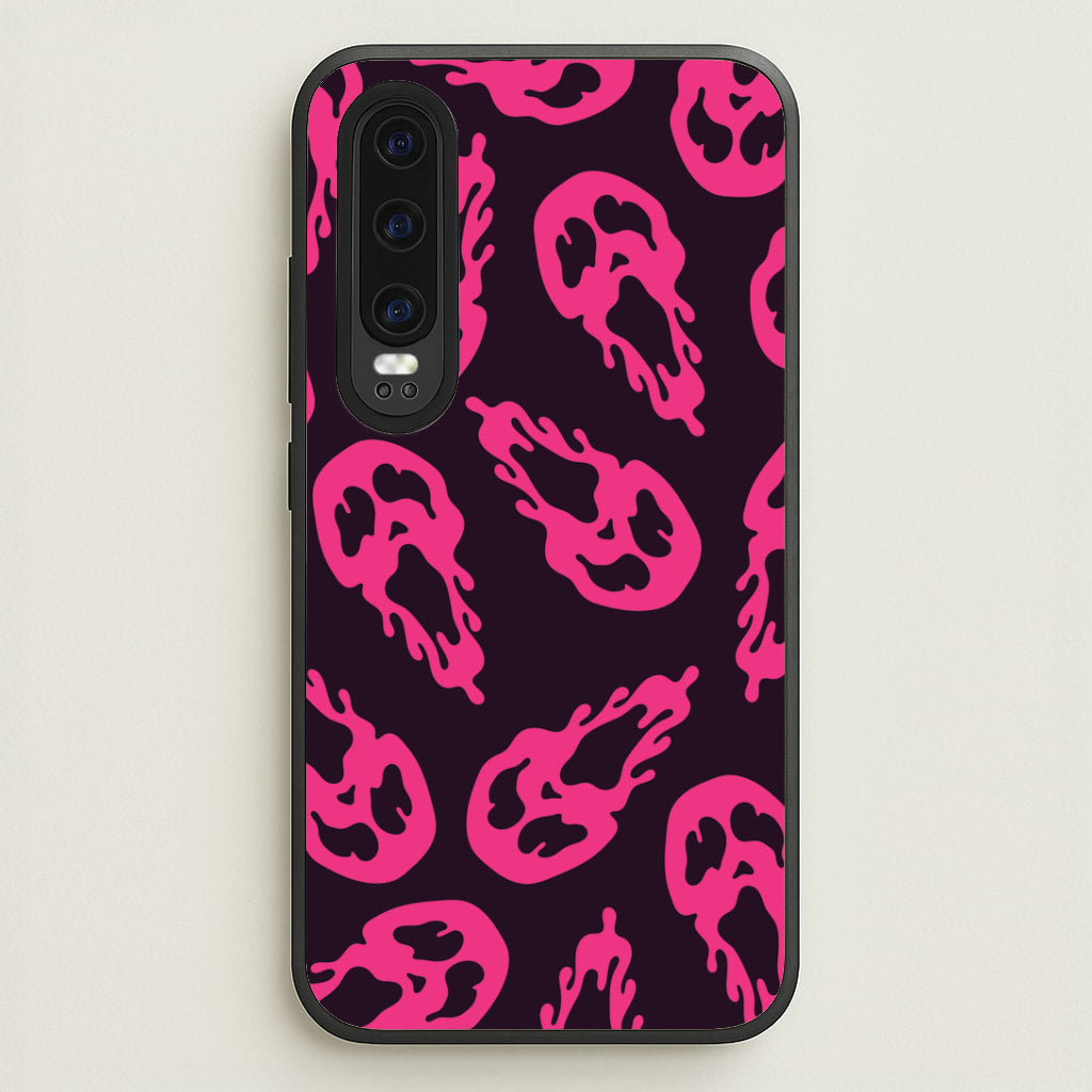 Trippy Ghost Face Pattern Huawei P30 Case