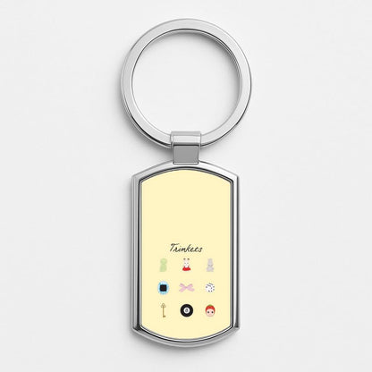 Trinkets Silver Metal Keyring