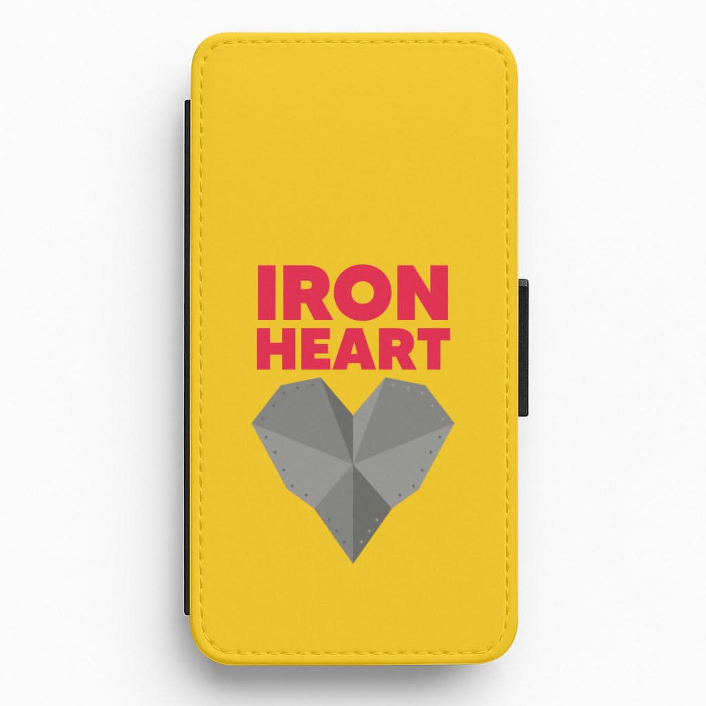 Metal Heart Flip / Wallet Phone Case