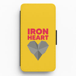 Metal Heart Flip / Wallet Phone Case