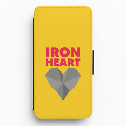 Metal Heart Flip / Wallet Phone Case