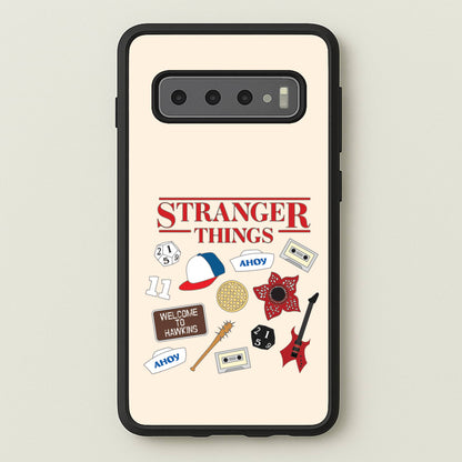 Stranger Things Cartoon Icons Galaxy S10 Case