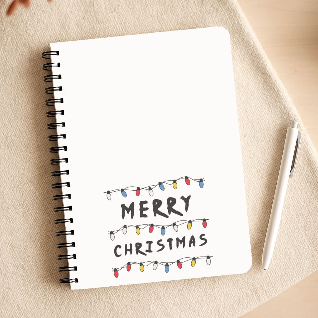 Merry Christmas String Lights Notepad
