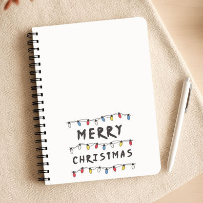 Merry Christmas String Lights Notepad