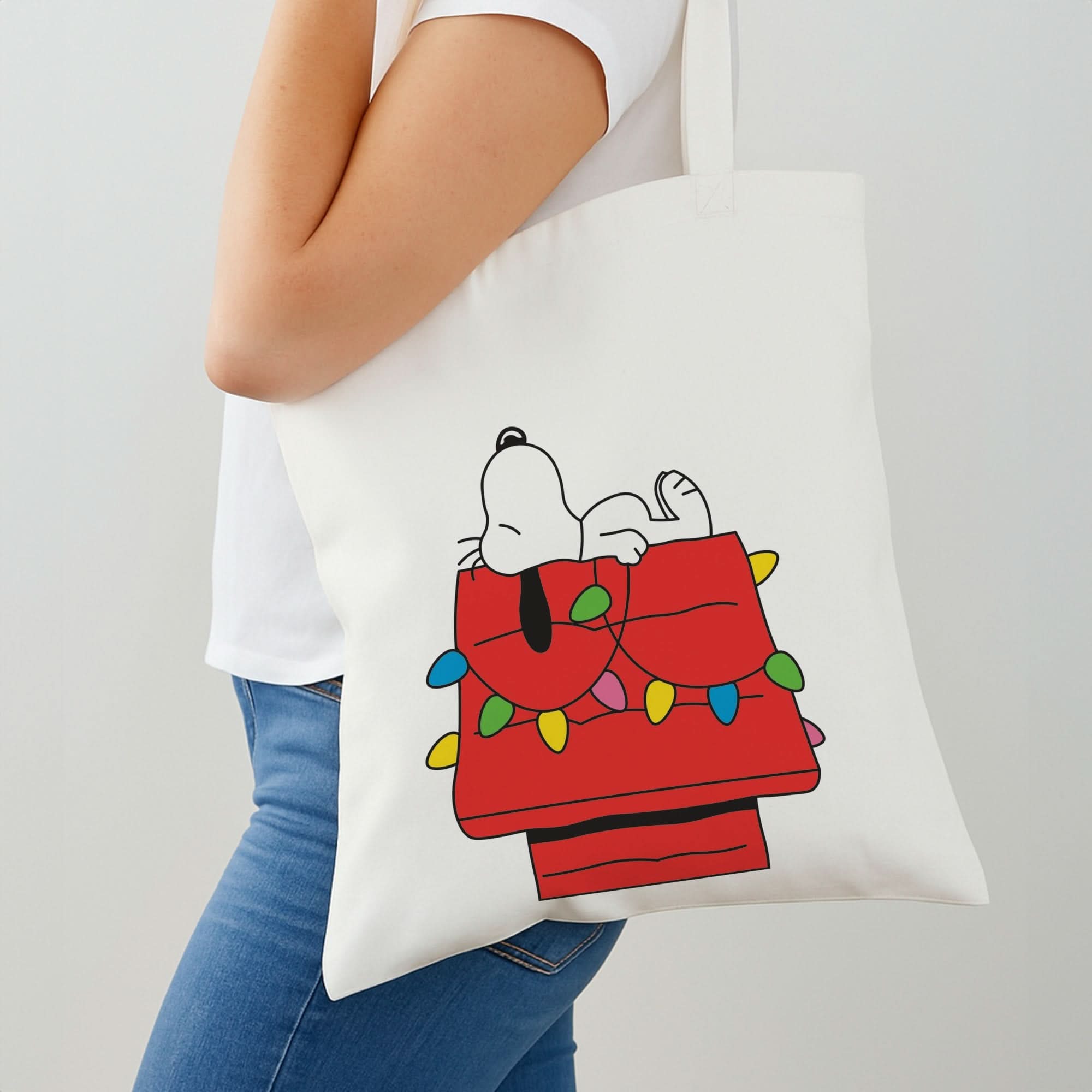 Cartoon Beagle Fairylights Shoulder Bag