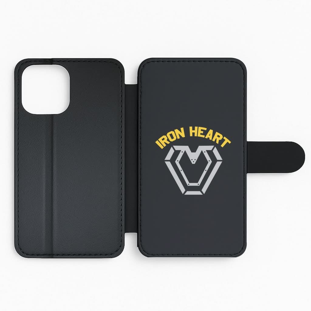 Metal Hero Heart Flip Phone Case