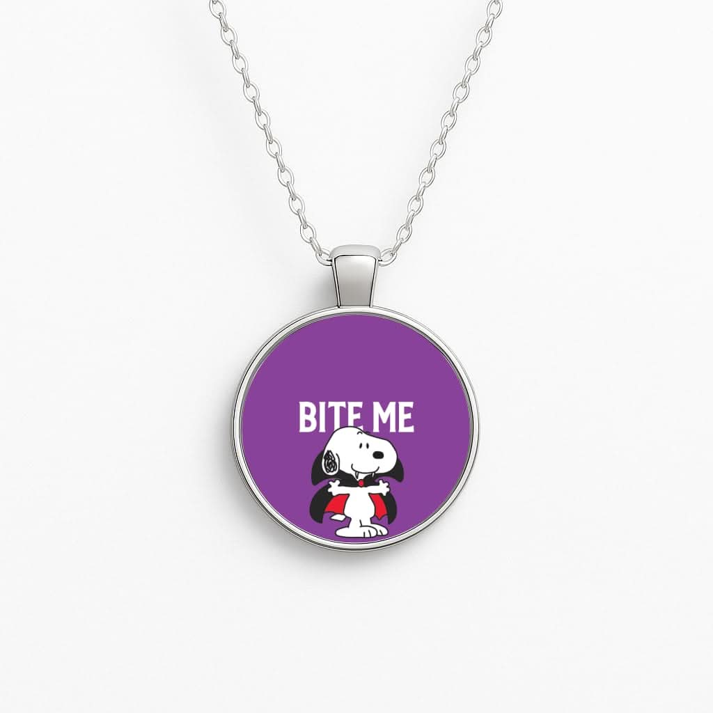 Bite Me Cartoon Beagle Necklace