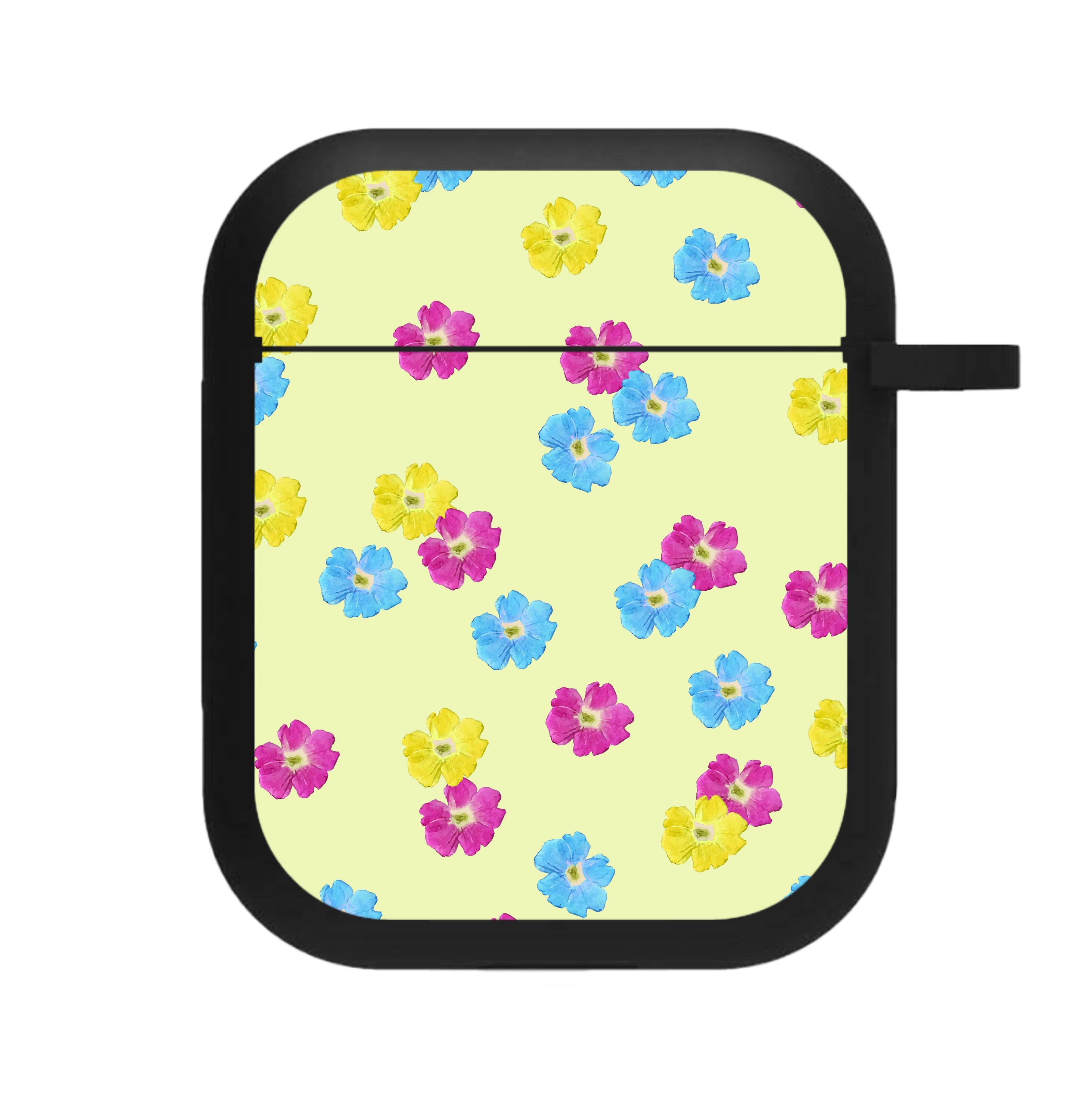 Pastel Pressed Flowers Pattern AirPods Case