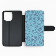 Dad Doodles Pattern Flip / Wallet Phone Case 2