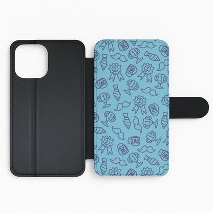 Dad Doodles Pattern Flip Phone Case