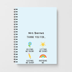 Thank You For Helping Me Notebook