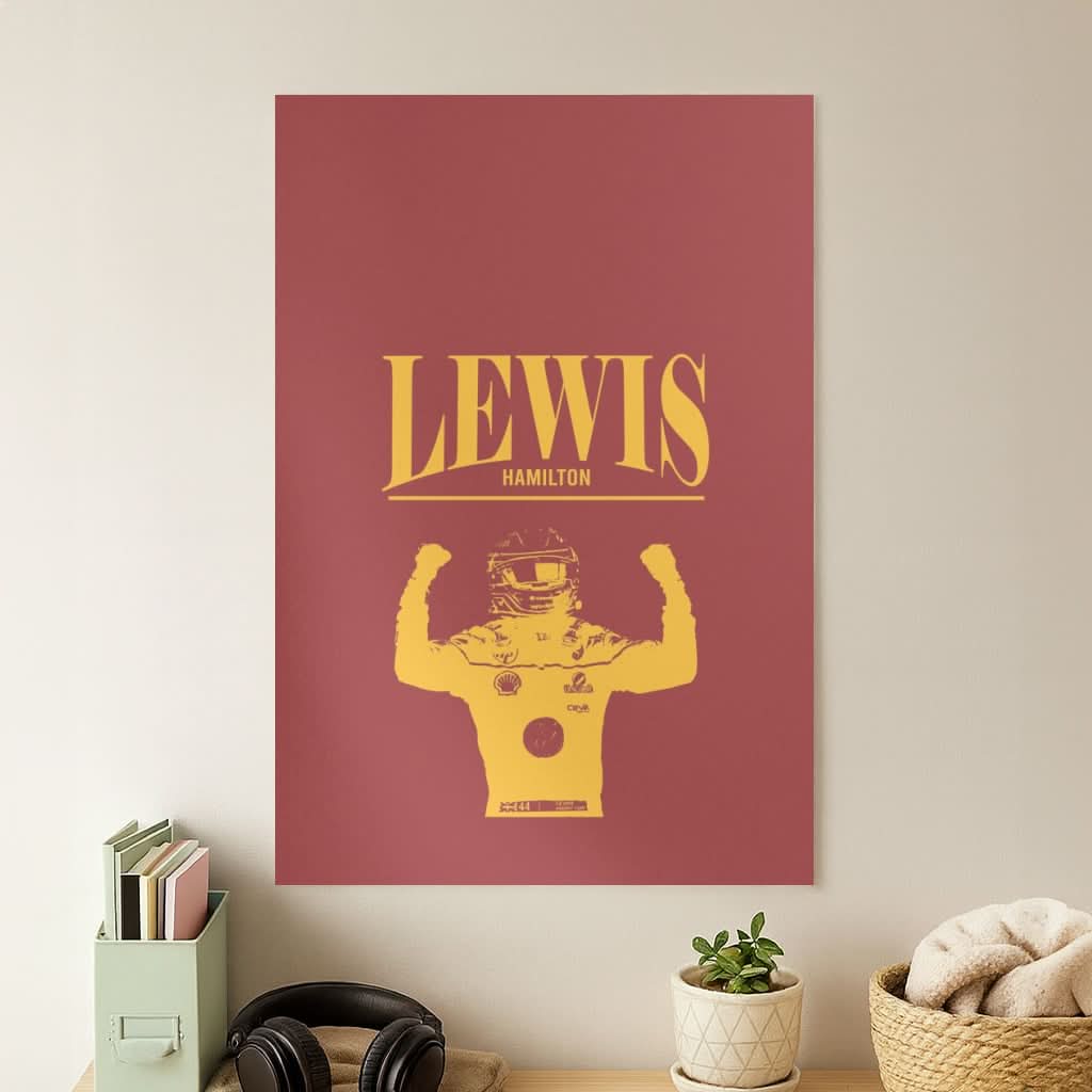Lewis Red And Gold Poster