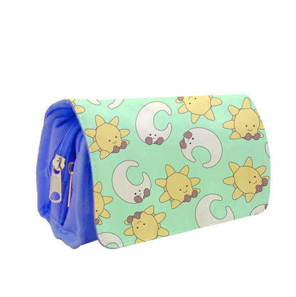 Stars And Moon Pattern - Plushy Pencil Case