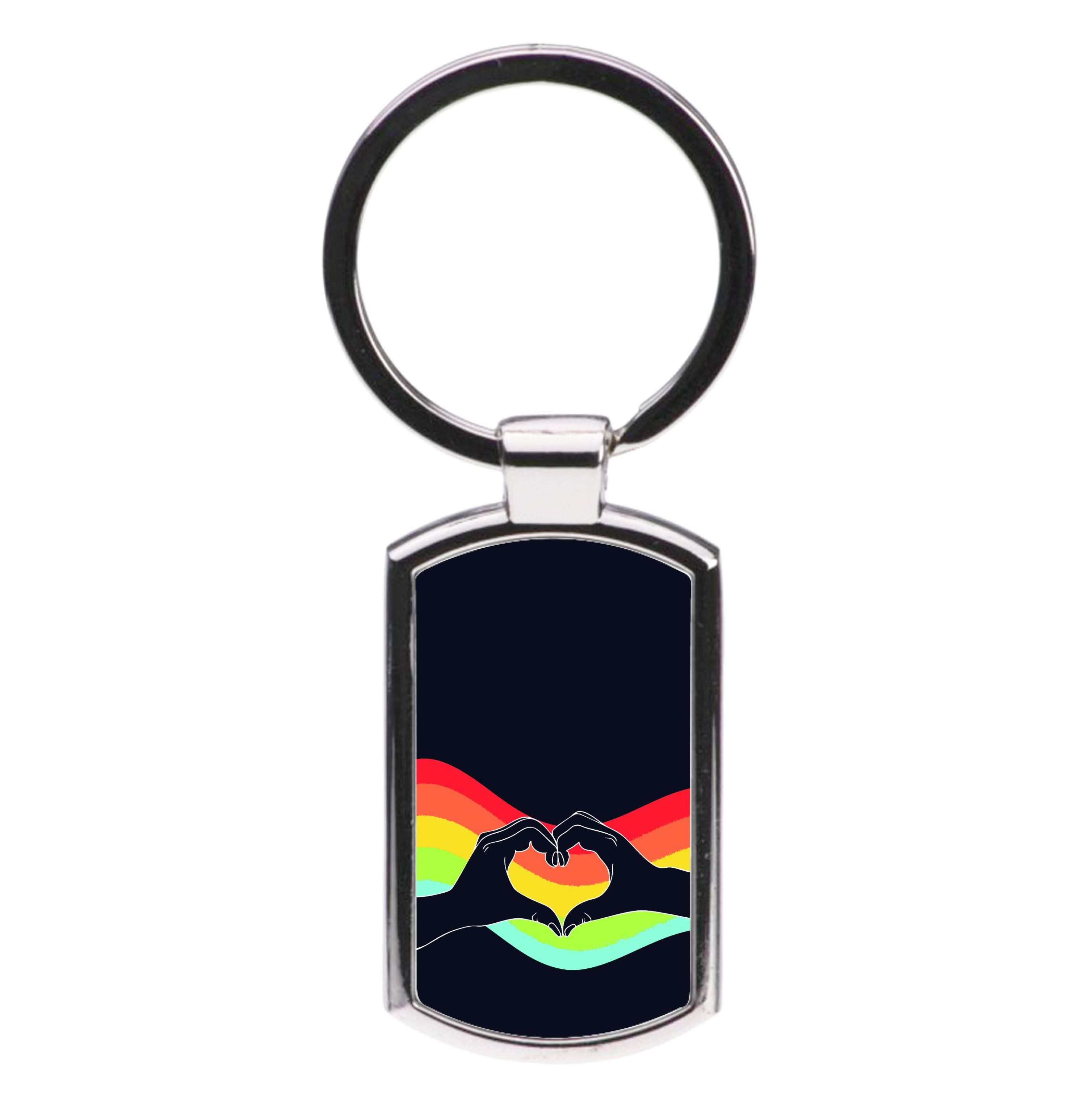 Rainbow Heart Luxury Keyring