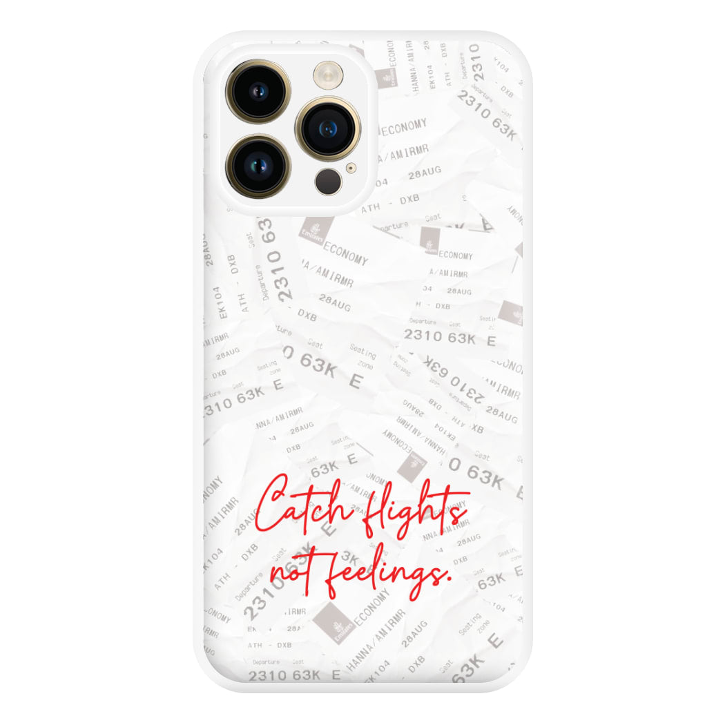 Catch Flights Not Feelings Collage iPhone 15 Pro Case