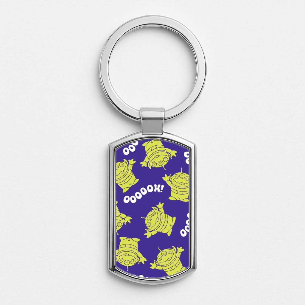 Toy Aliens Silhouette Pattern Luxury Keyring