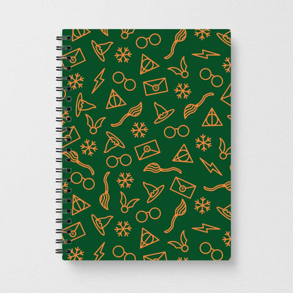 Christmas Wizard Icons Pattern Notebook
