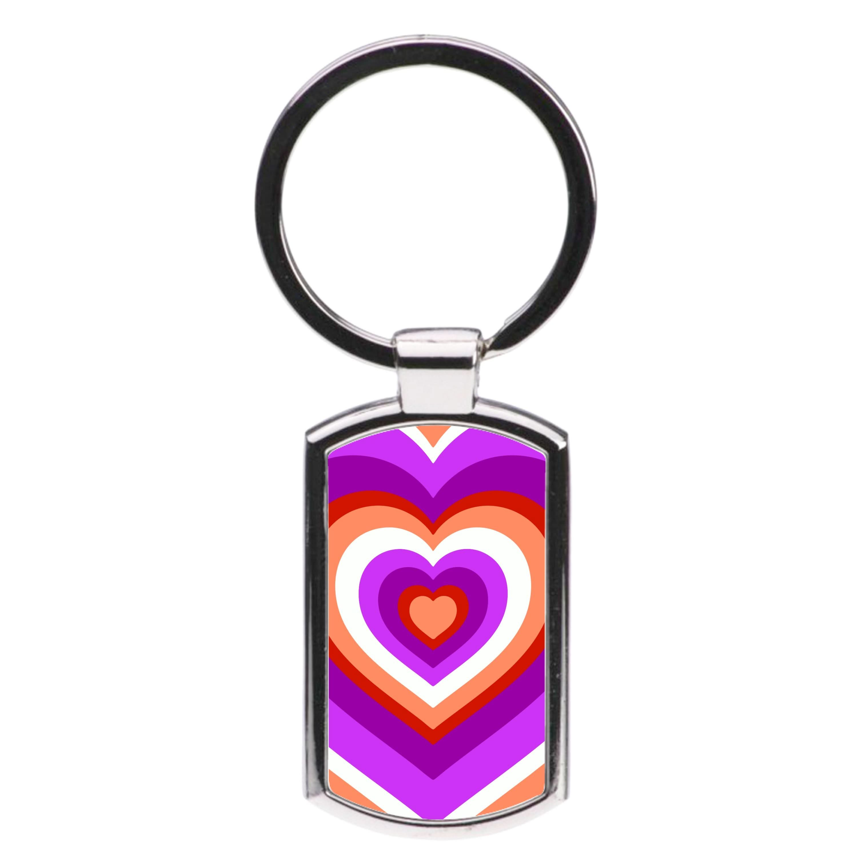 Lesbian Pride Heart Luxury Keyring