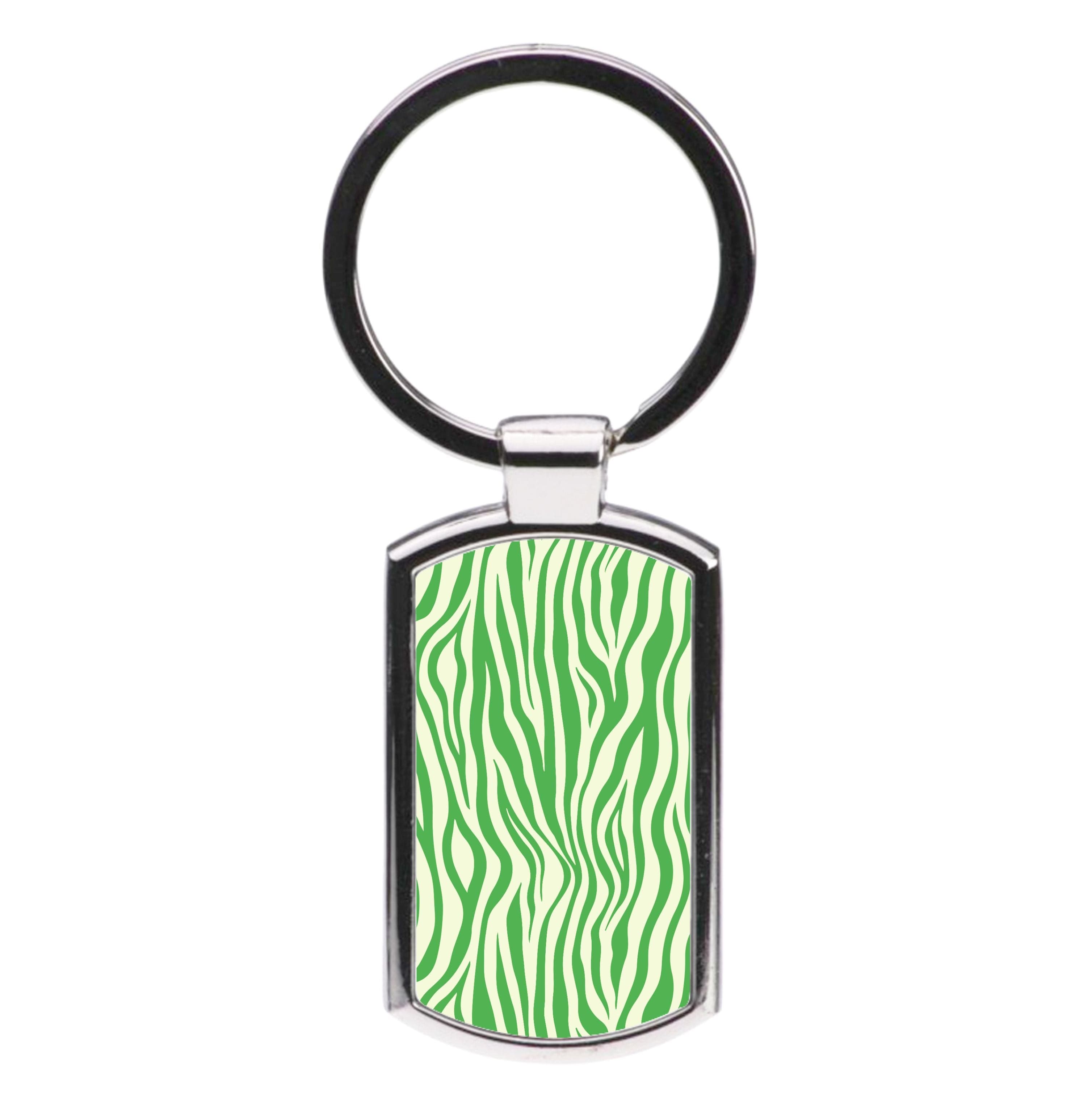 Green Zebra - Animal Patterns Luxury Keyring