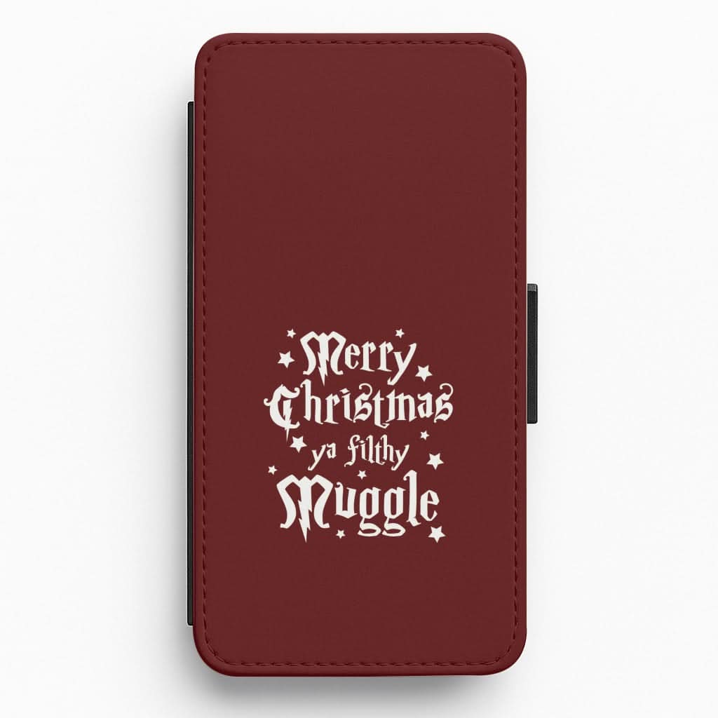 Merry Christmas You Filthy Muggle Flip / Wallet Phone Case
