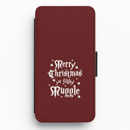 Merry Christmas You Filthy Muggle Flip / Wallet Phone Case