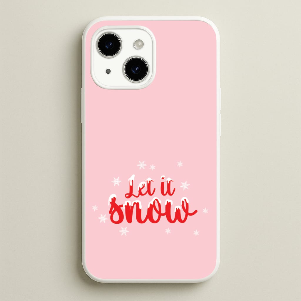 Let It Snow Snowflakes iPhone 14 Plus Case