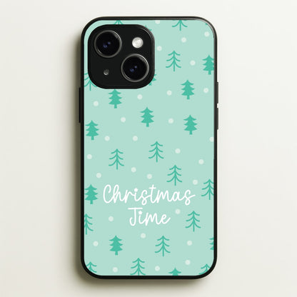 Cute Xmas Trees Pattern iPhone 15 Case