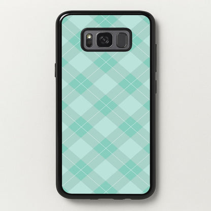 Light Cyan Tartan Christmas Pattern Galaxy S8 Plus Case