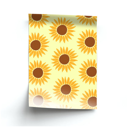 Sunflowers Abstract Pattern Poster