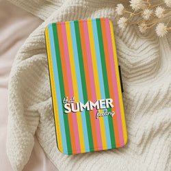 That Summer Feeling Stripes Leather Phone Case