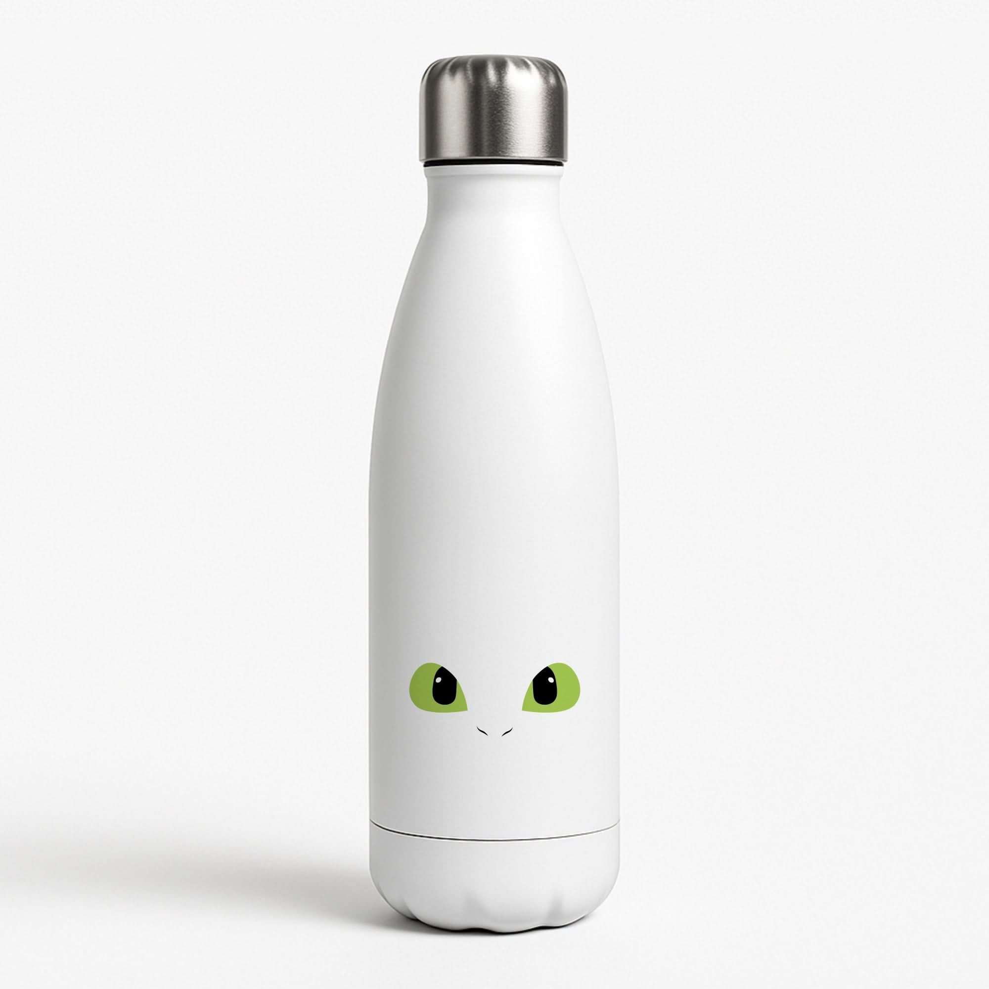 Black Fury Dragon Face Water Bottle