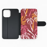 Abstract Palm Trees Pattern Flip / Wallet Phone Case 2