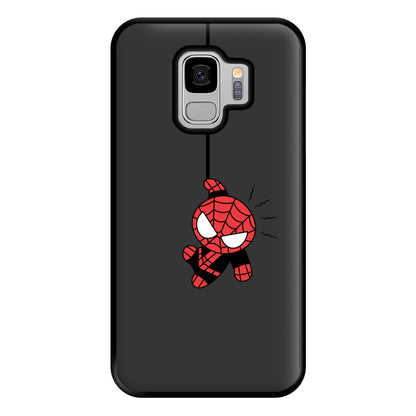Gray Hanging Spider Hero Galaxy S9 Plus Case