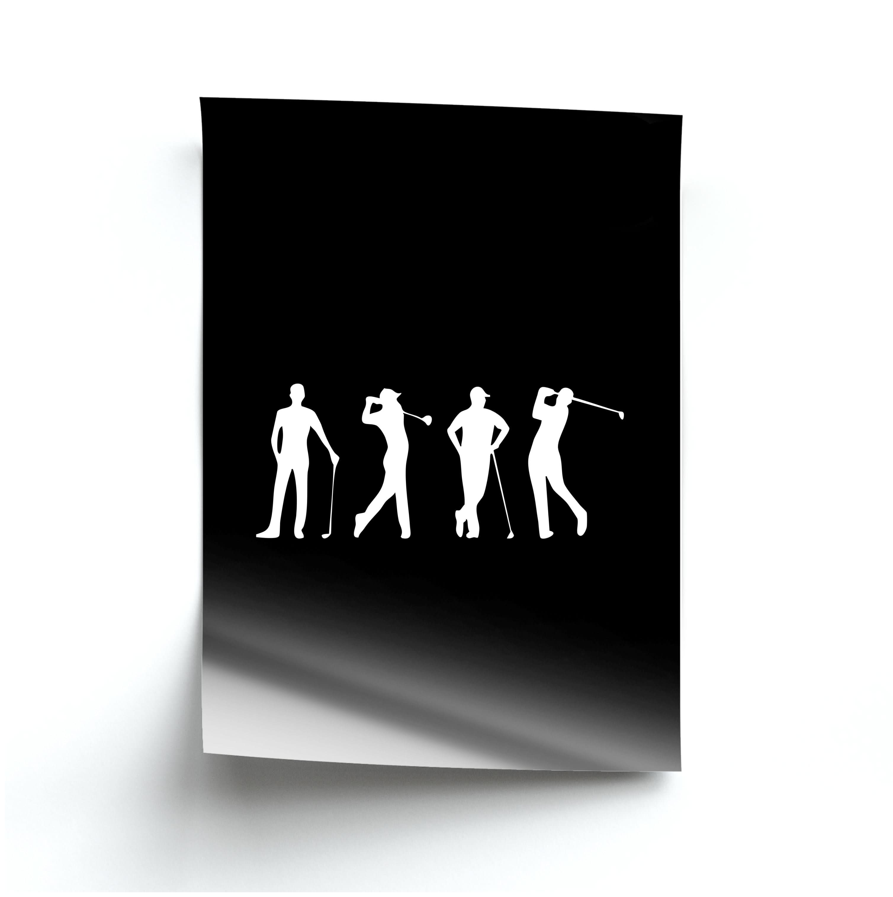 Golf Silhouettes Poster