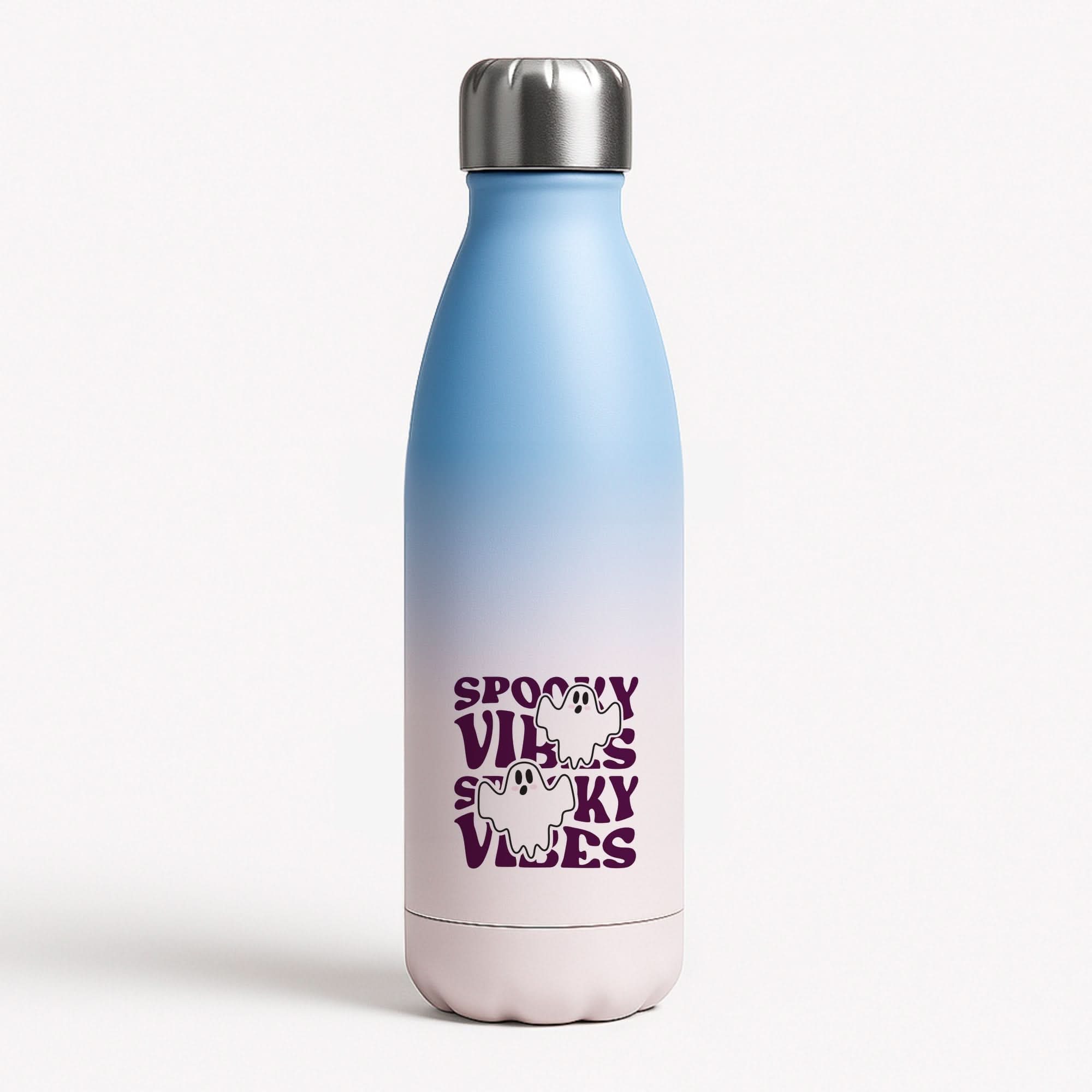 Spooky Vibes Pink Blue Water Bottle