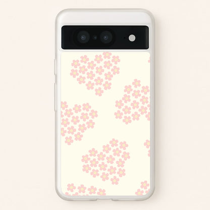 Flower Hearts Pattern Google Pixel 8 Case