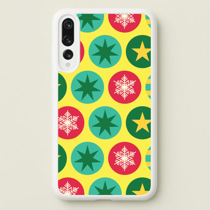 Colourful Abstract Baubles Christmas Pattern Huawei P20 Pro Case
