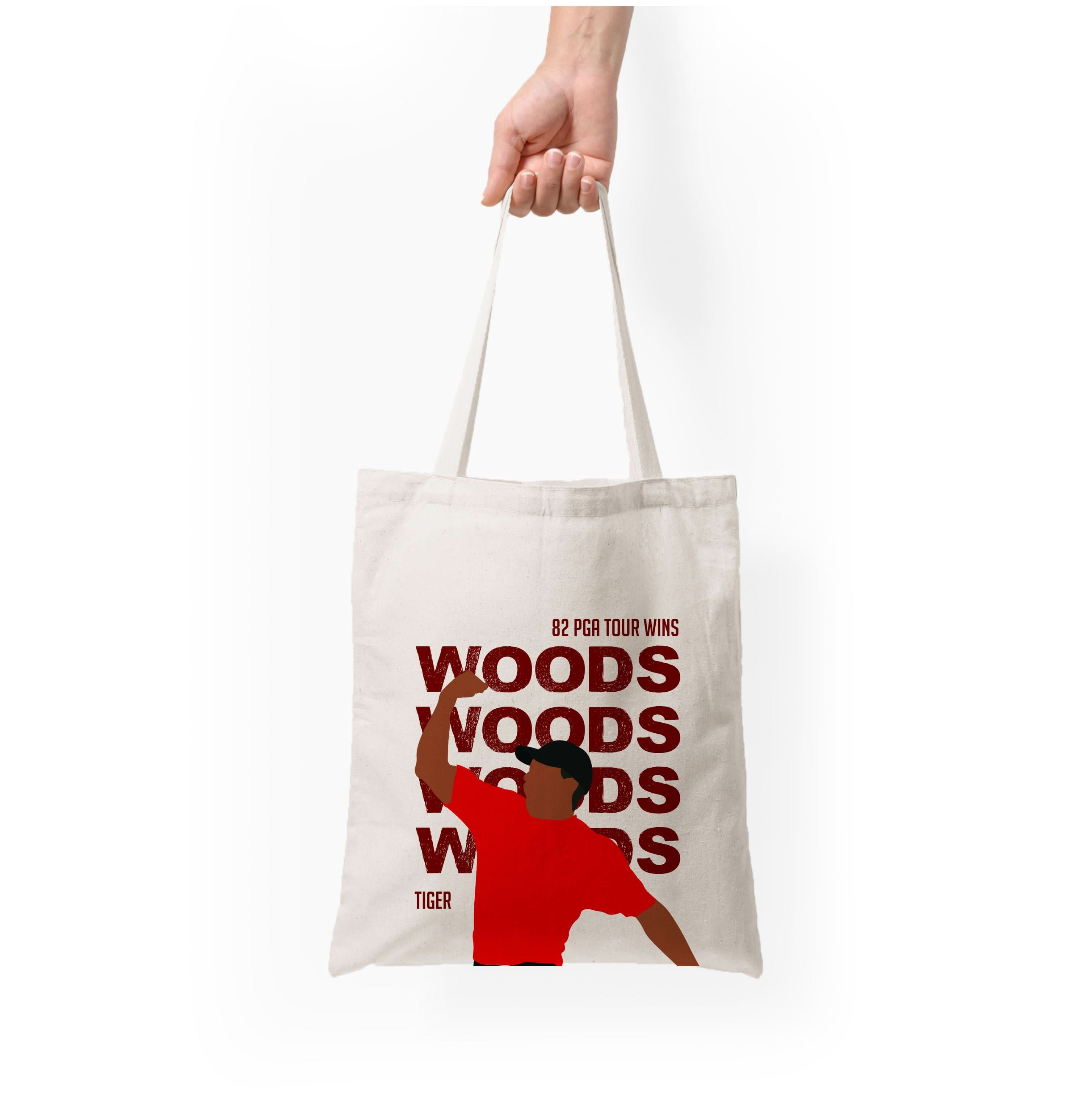 Woods Dark Red Tote Bag