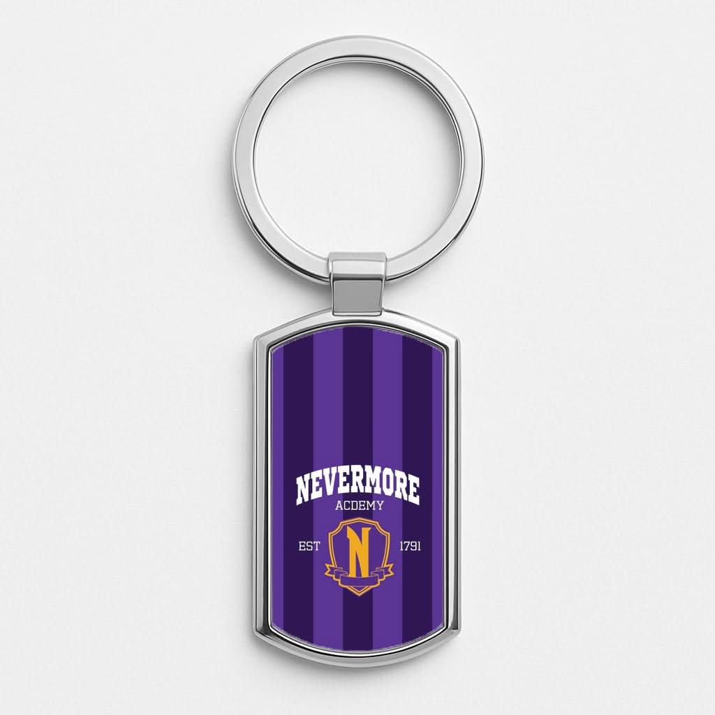 Addams Academy Purple Luxury Keyring