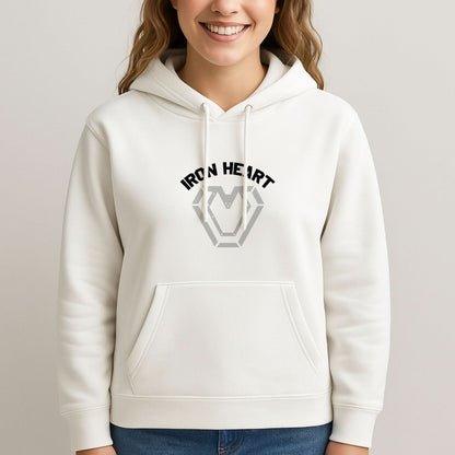 Metal Hero Heart Womans Hooded Sweatshirt