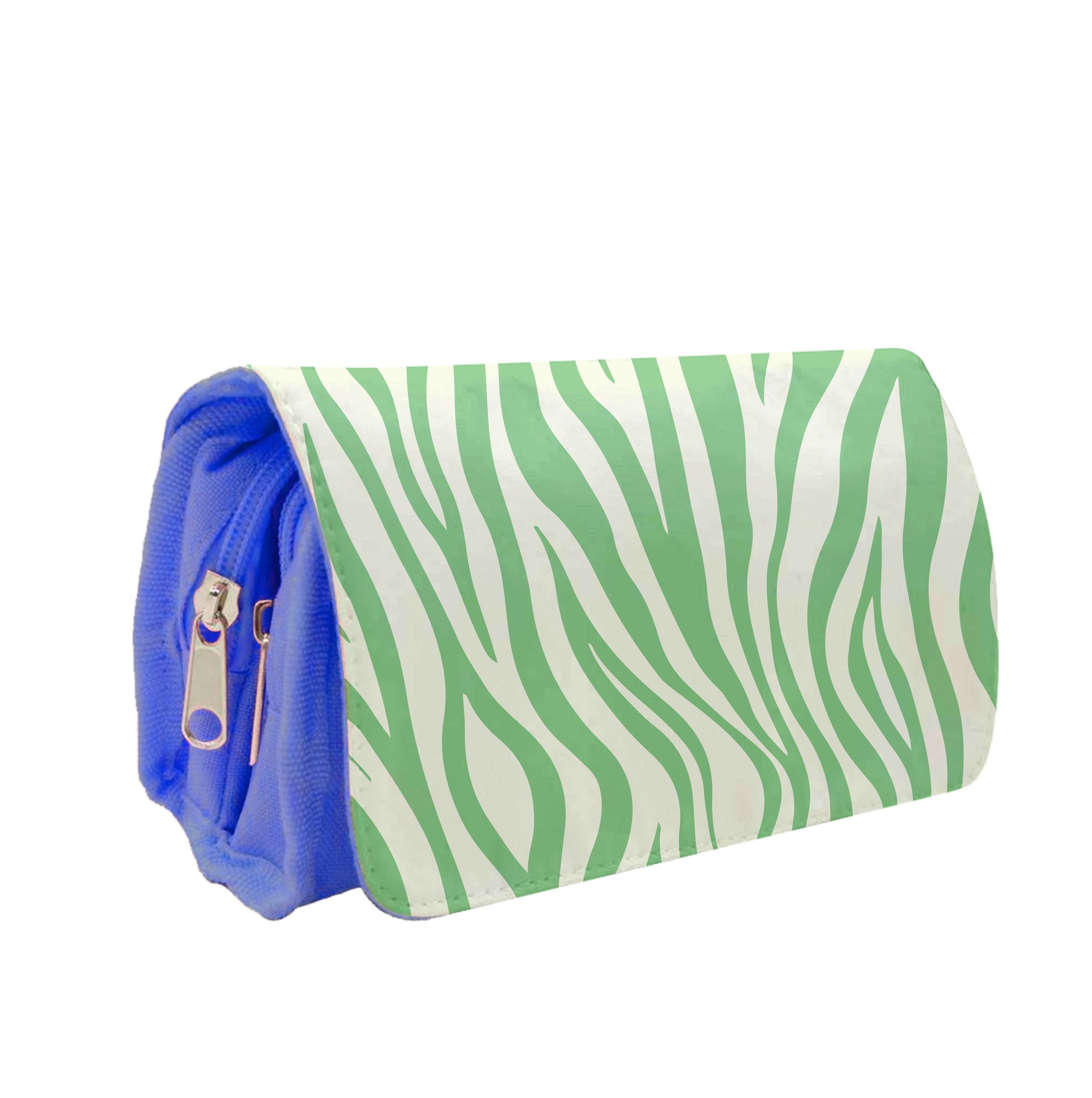 Green Zebra - Animal Patterns Pencil Case