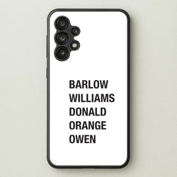 Take Band Members Names Galaxy A13 Case