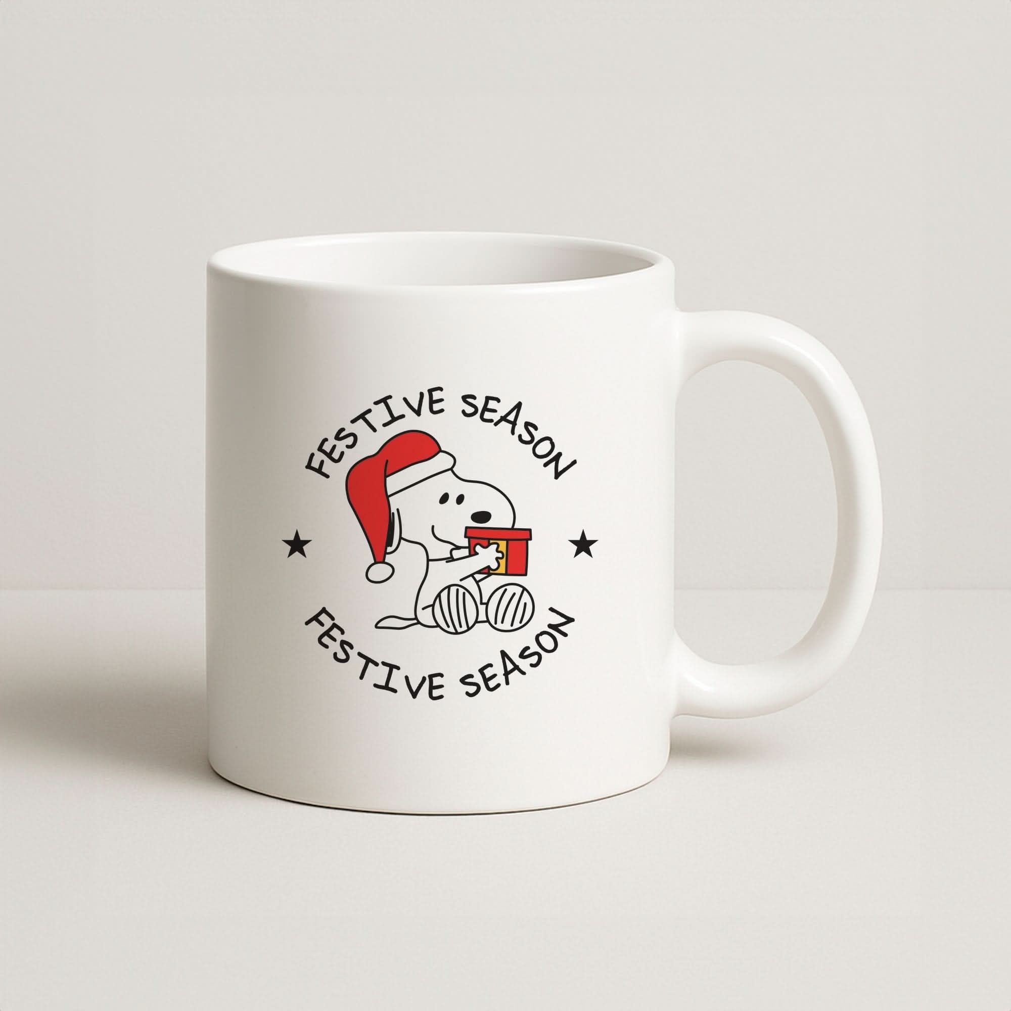 Cartoon Beagle Festive Season Coffee Mug