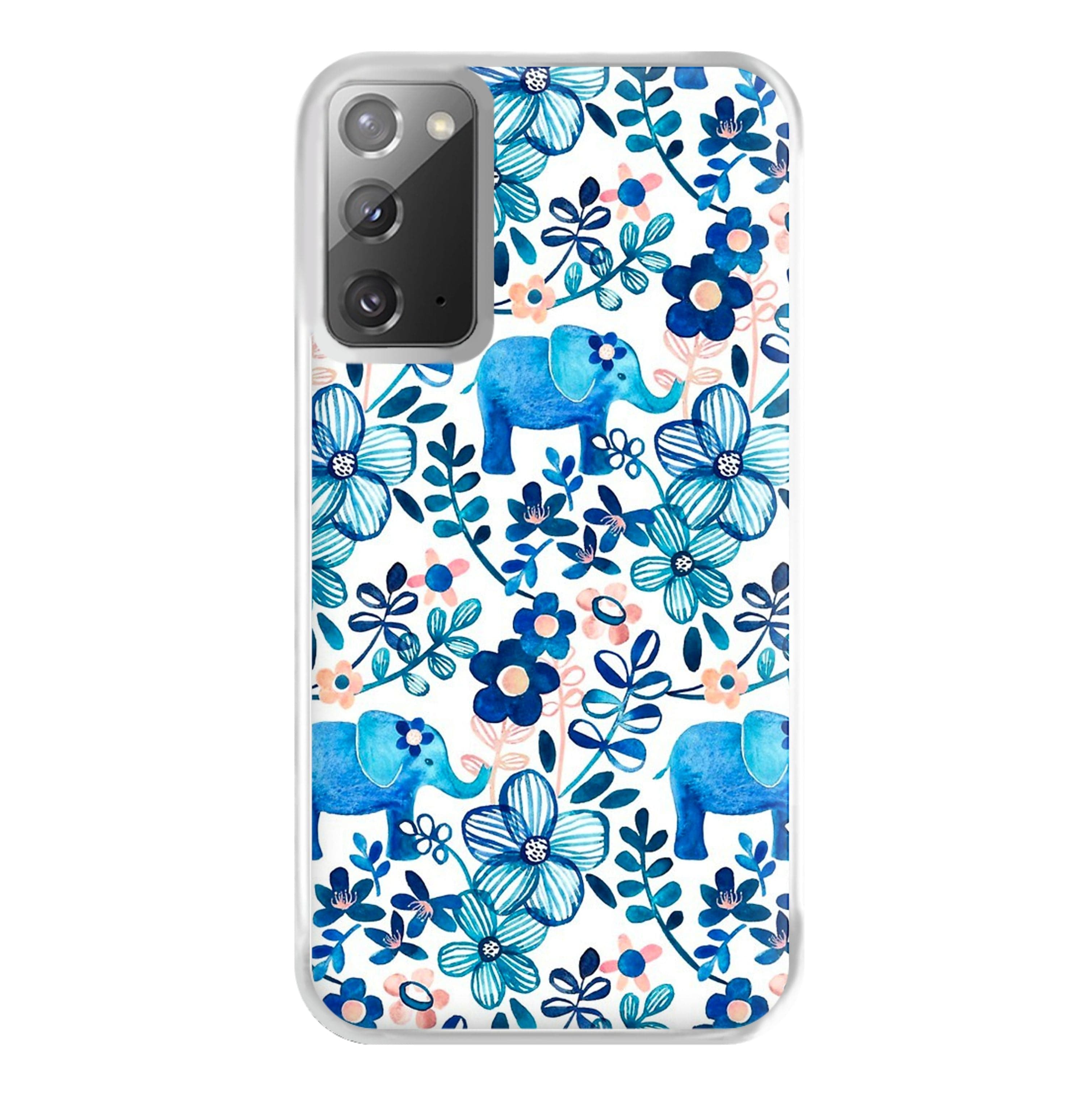 Elephant and Floral Pattern Phone Case