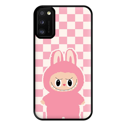Checkered Cute Pink Monster  Galaxy A41 Case