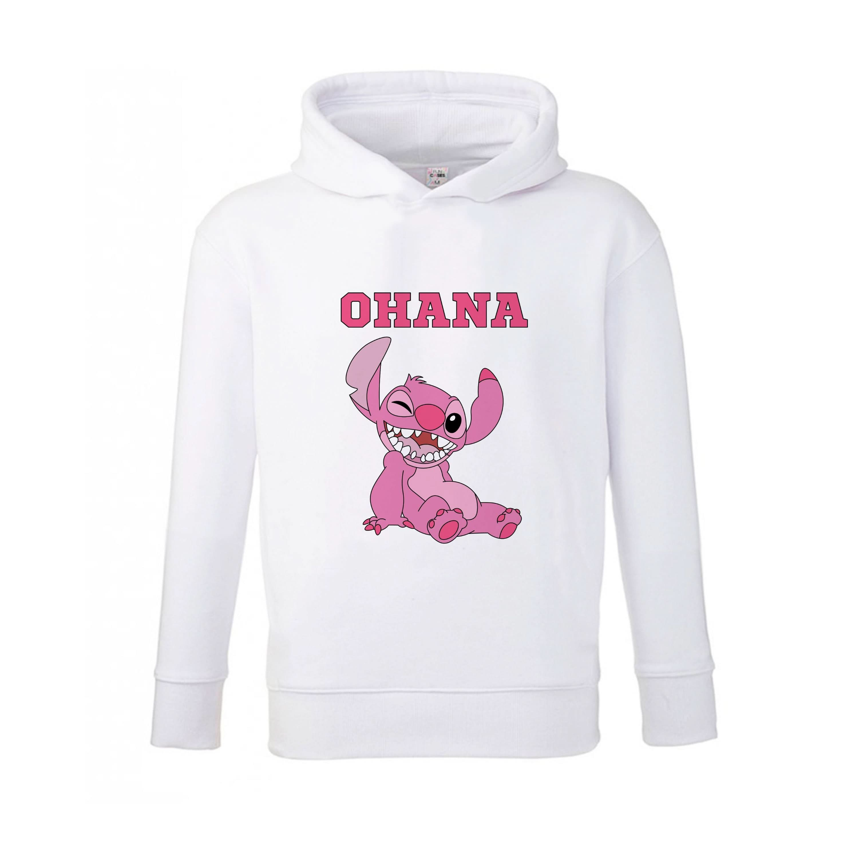 Pink Alien Ohana Kids Hoodie